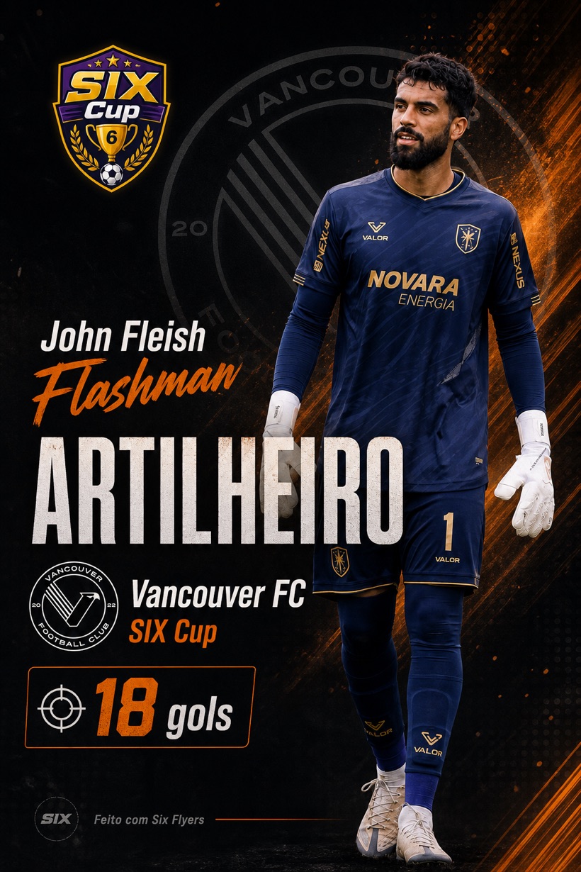 Flyer esportivo no estilo Clean Escuro feito com o SIX Flyers